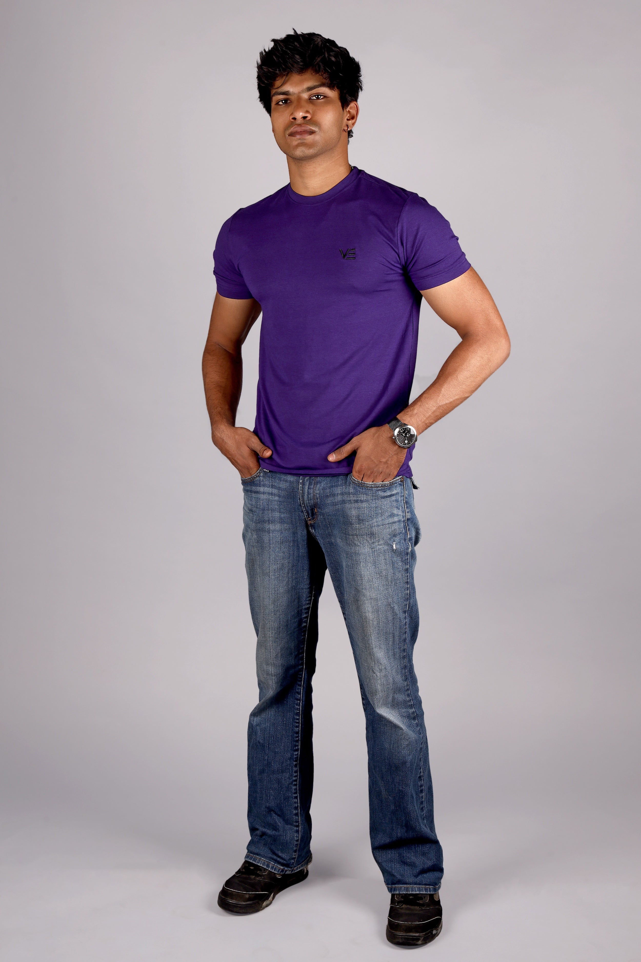 Vedco Men's Bamboo T-Shirt (Violet Indigo)