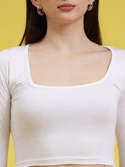 Extended Sleeve Square Neck Top