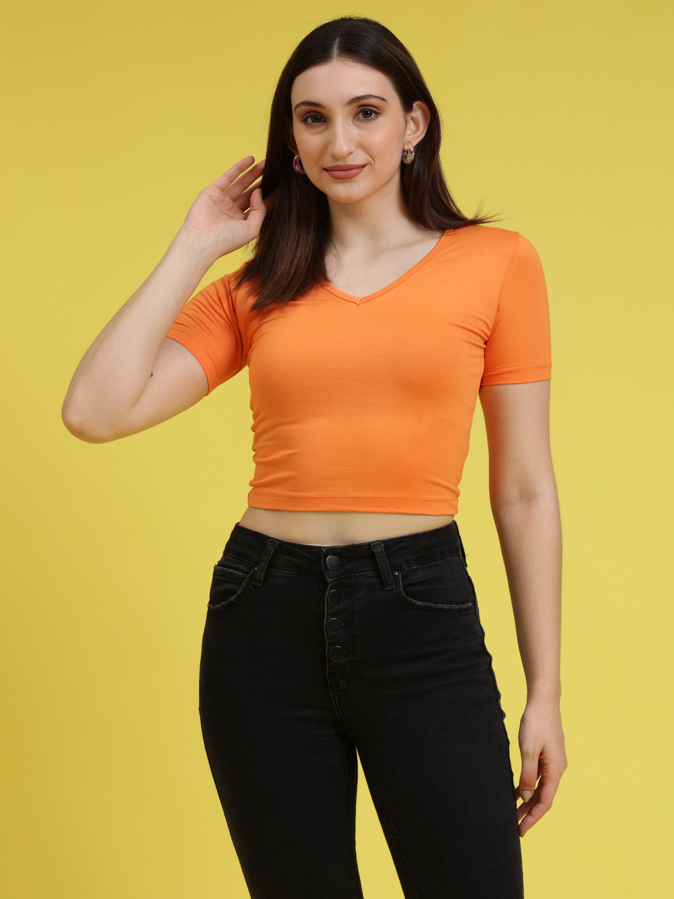 Sleeveless Keyhole Neck Crop Top