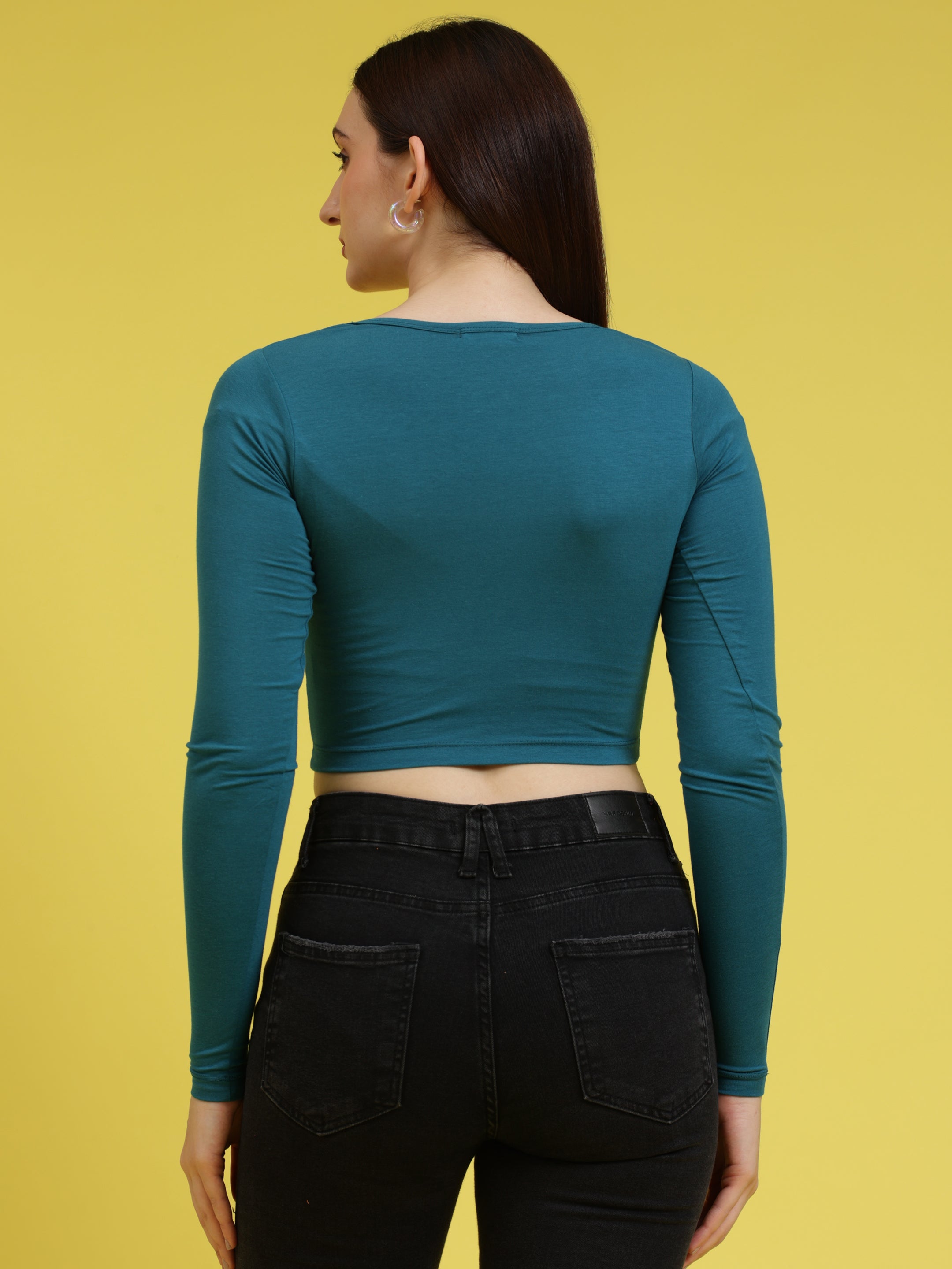 Extended Sleeve Square Neck Top