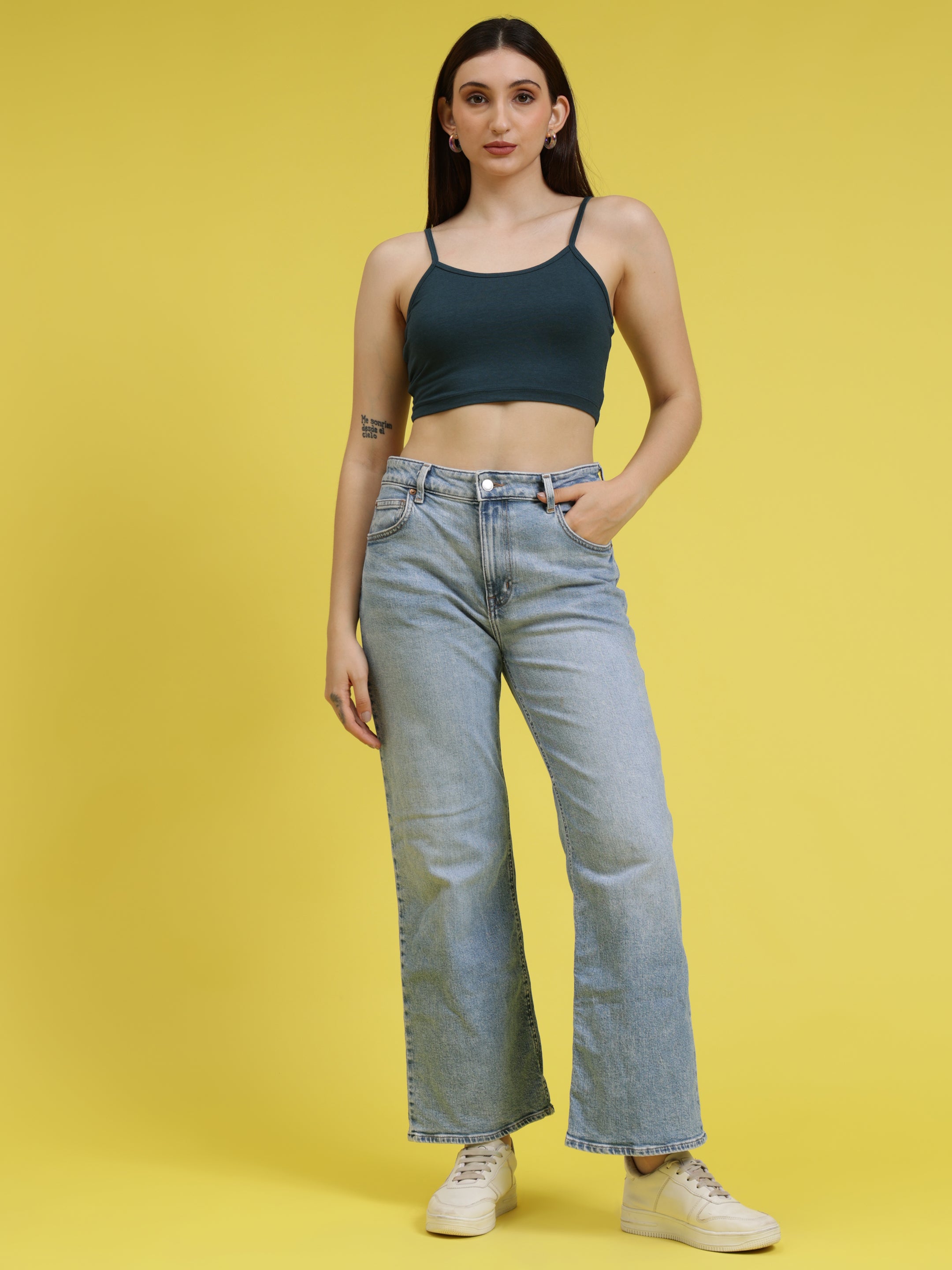 Noodle Strap Crop Top