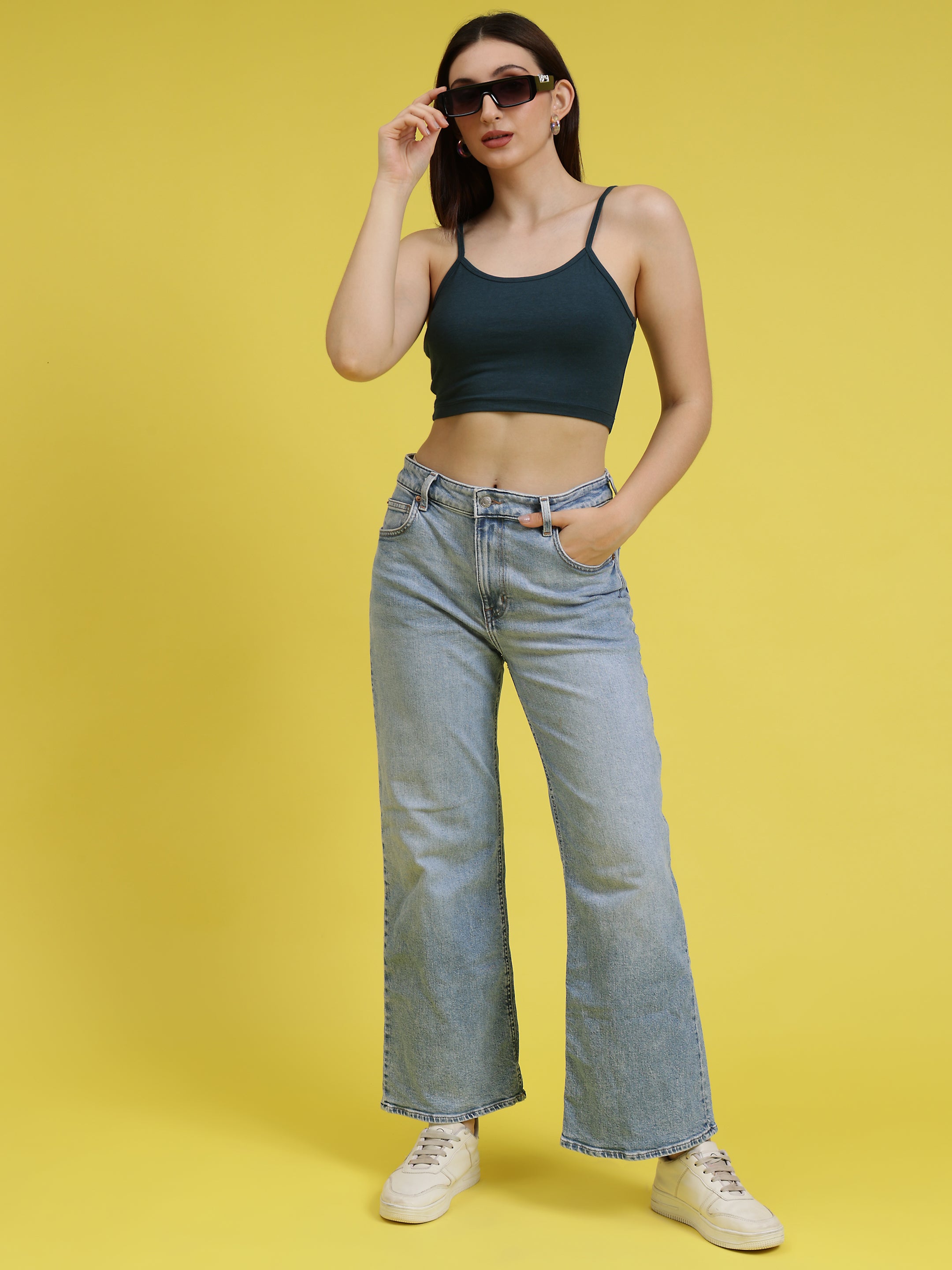 Noodle Strap Crop Top