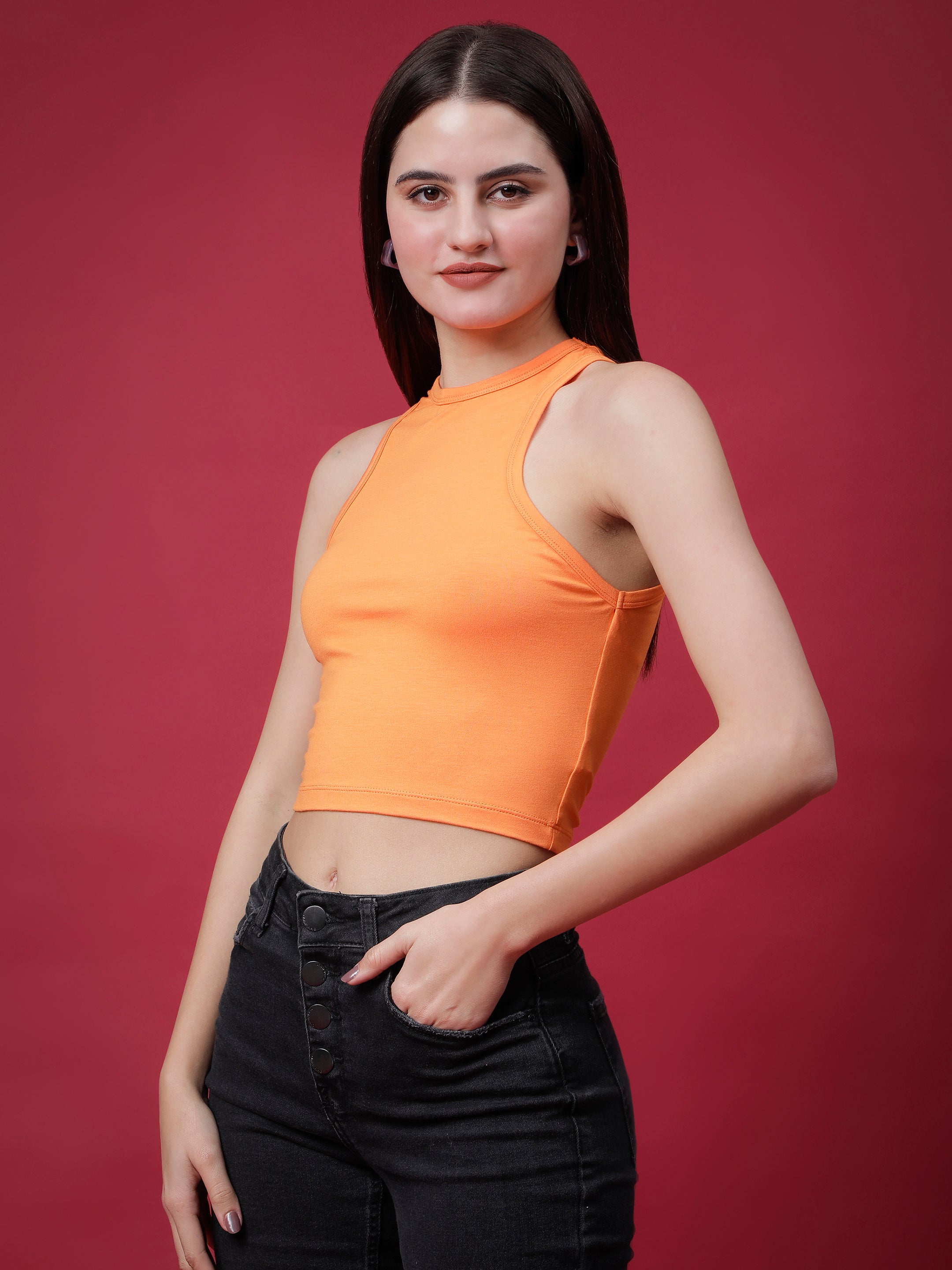 Aura Bamboo Racer Back Crop Top