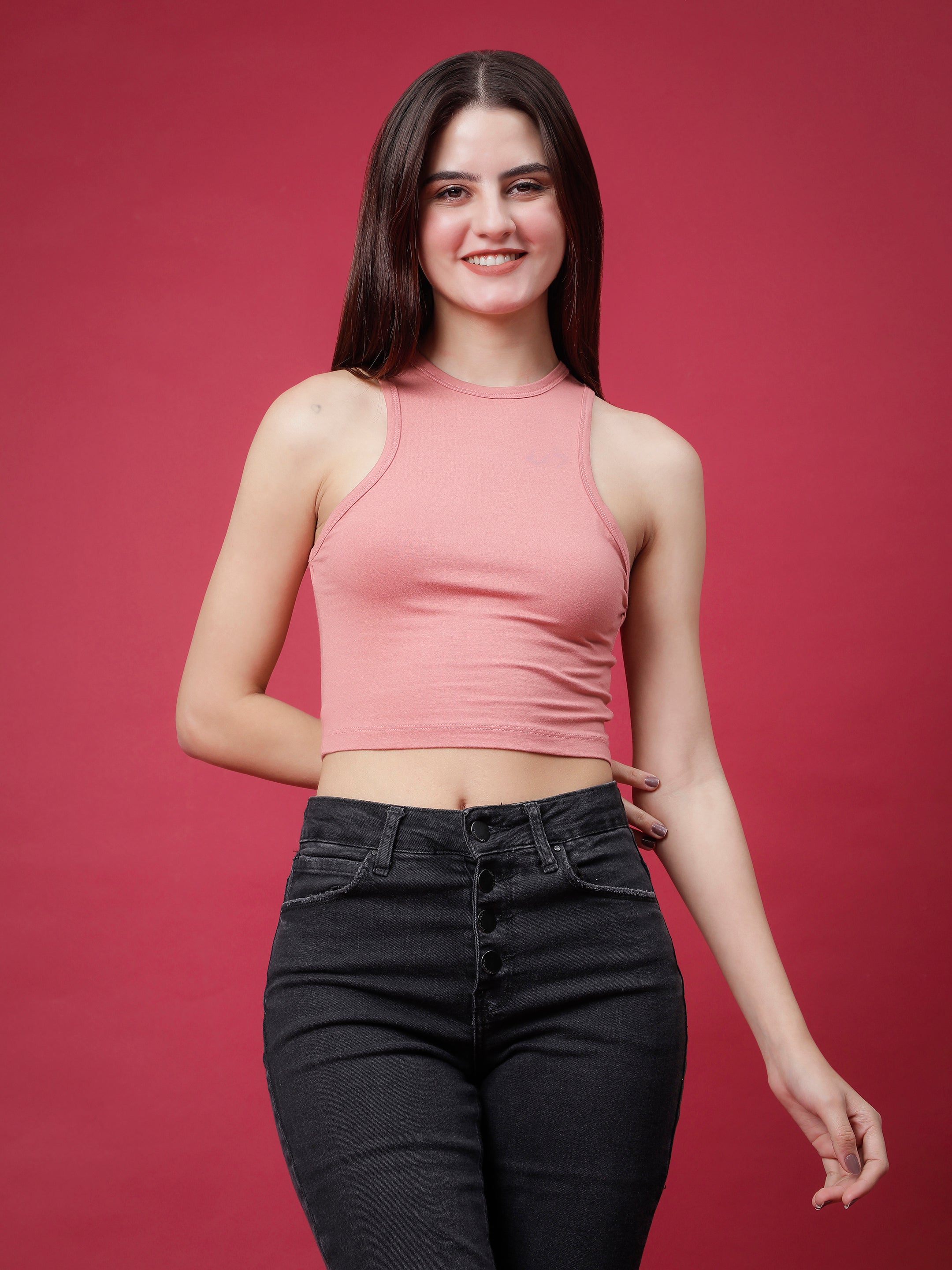 Aura Bamboo Racer Back Crop Top