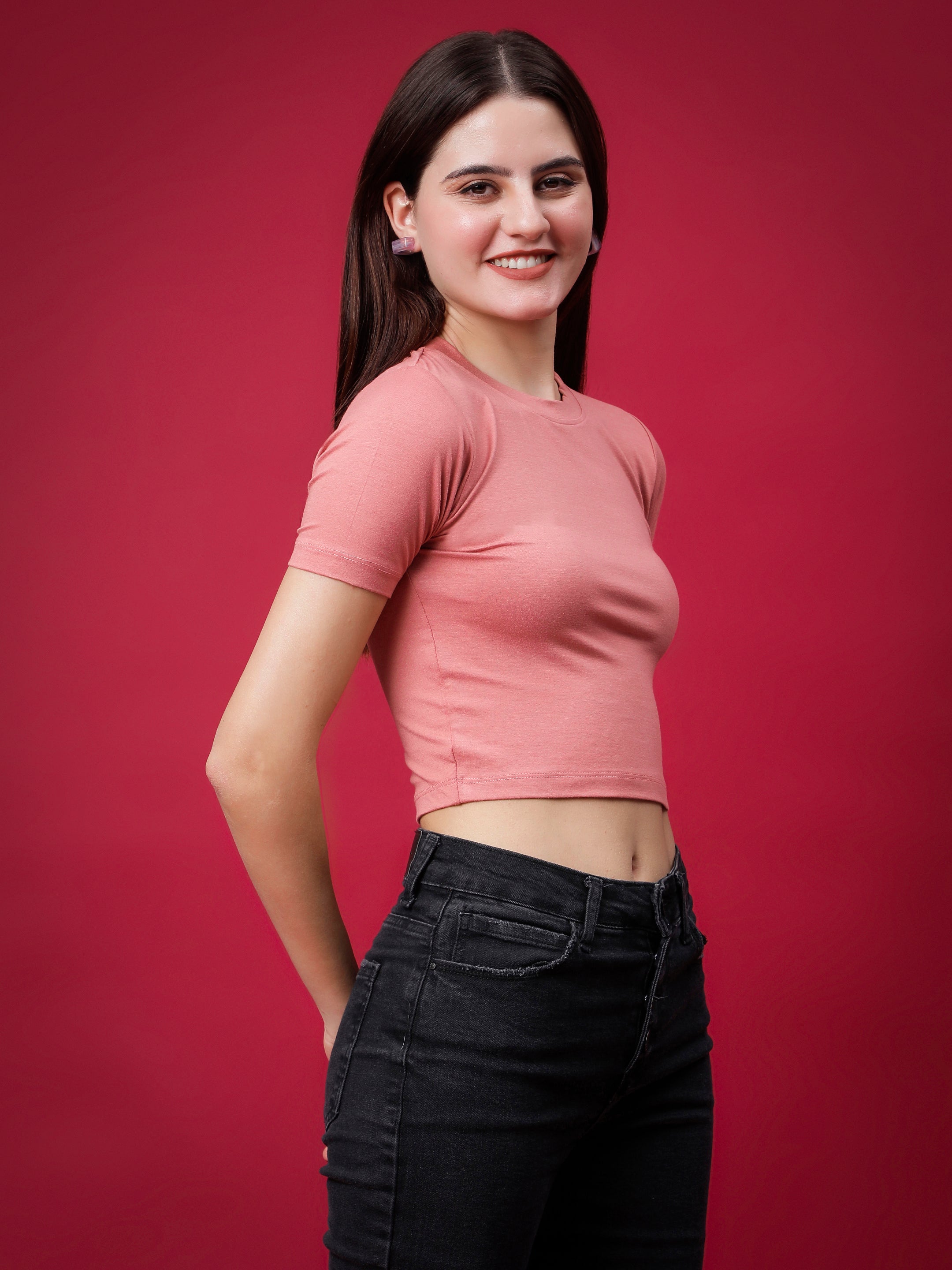 Radiance Bamboo Round Neck Crop Top