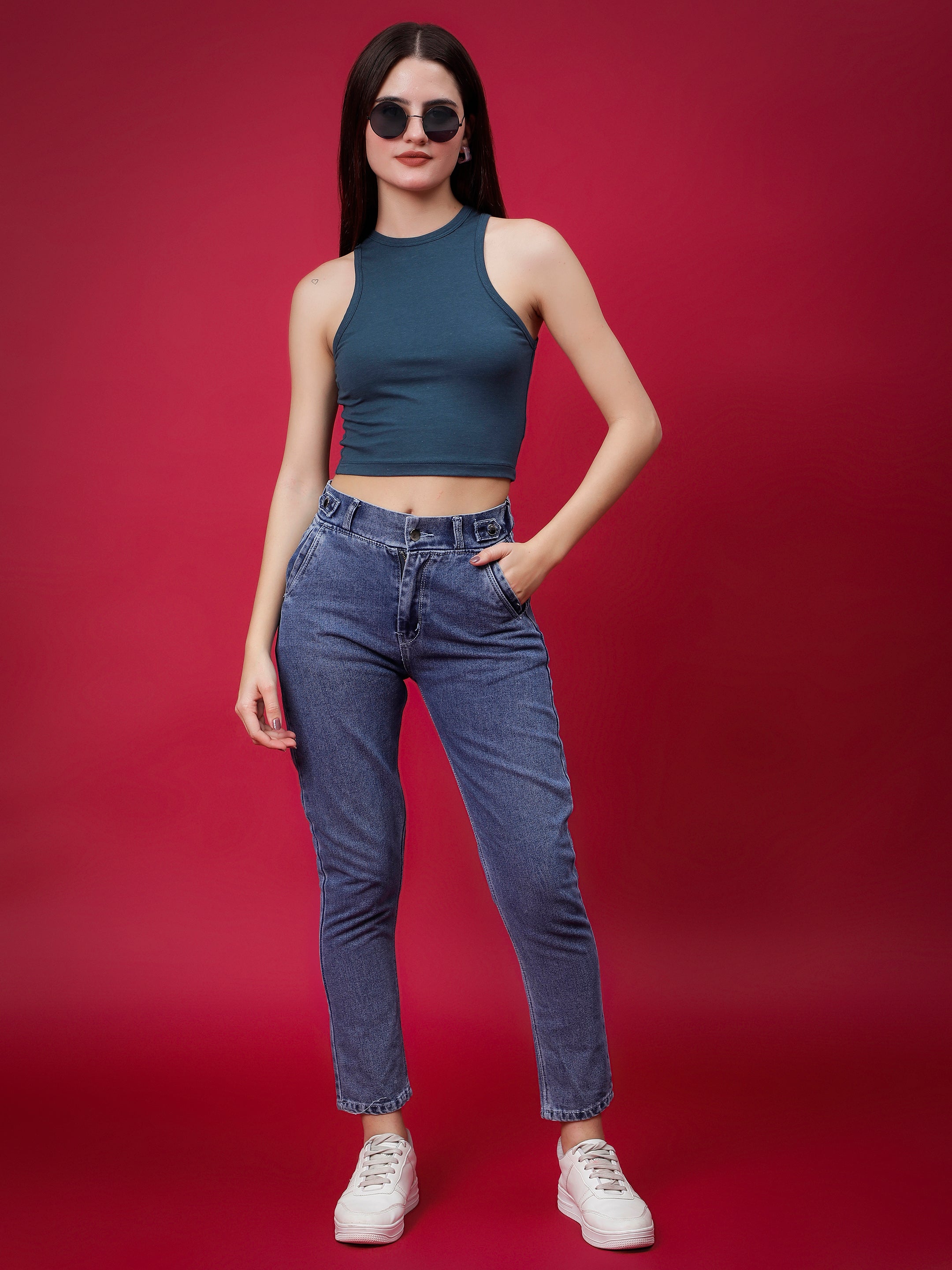 Aura Bamboo Racer Back Crop Top