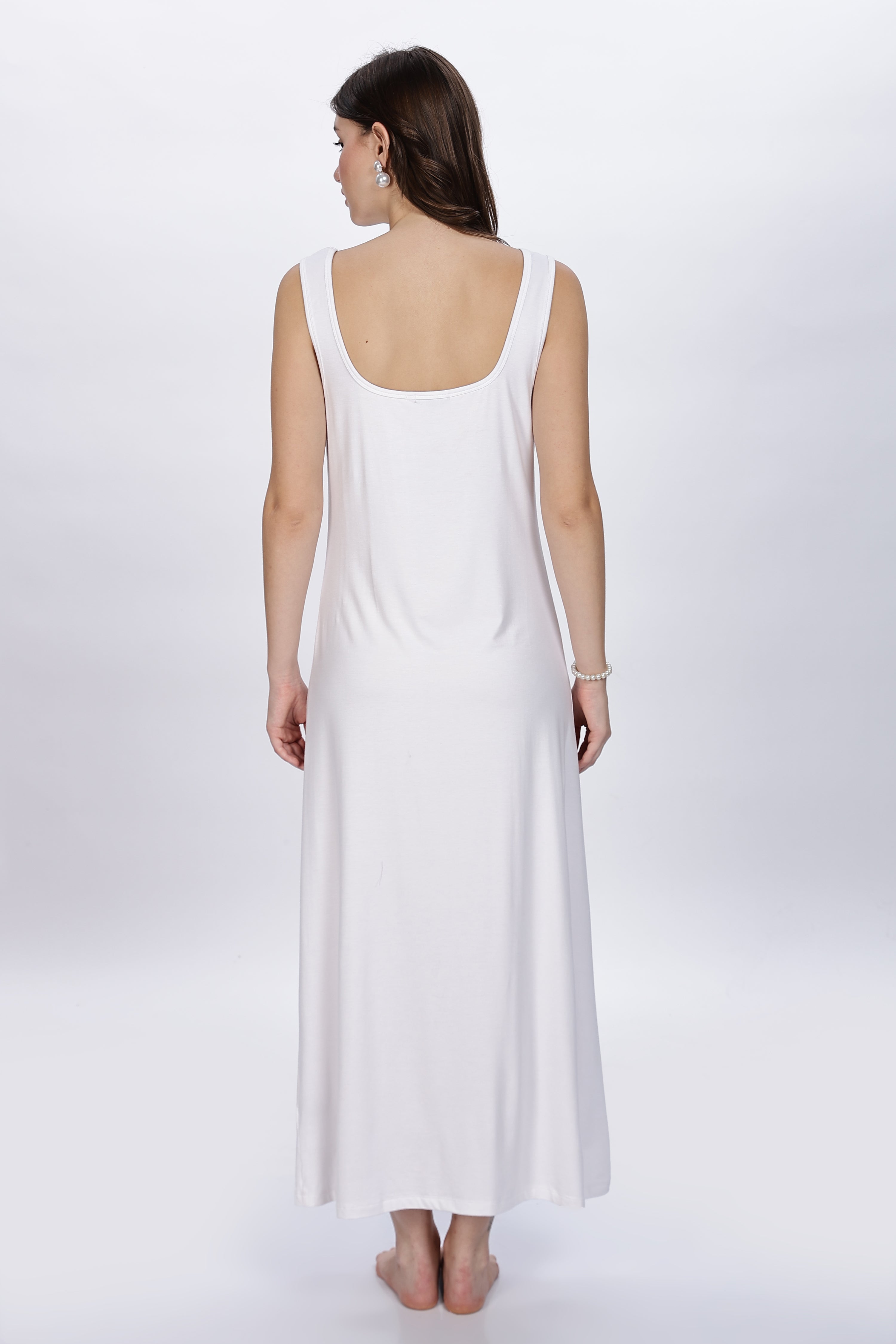 Bamboo White Maxi Sleep Gown