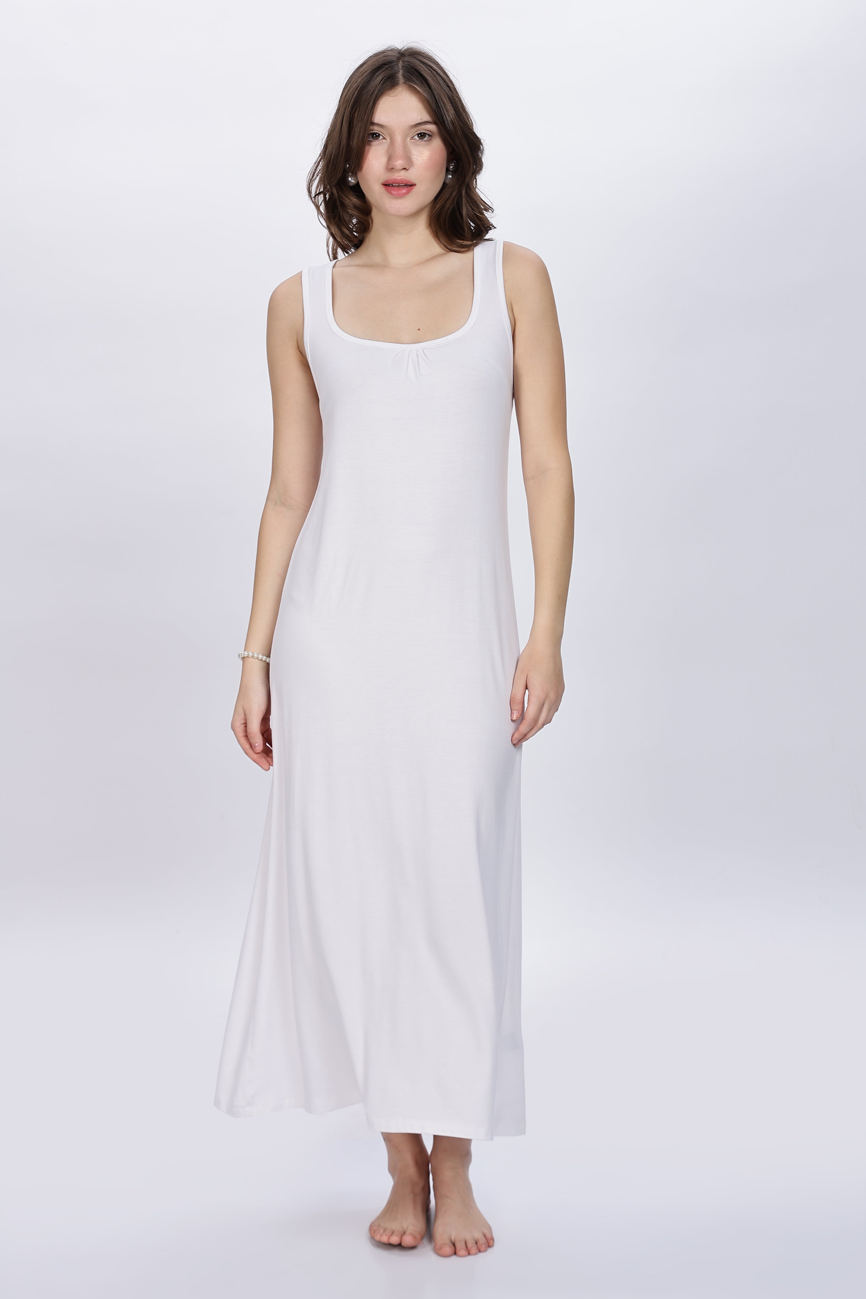 Bamboo White Maxi Sleep Gown