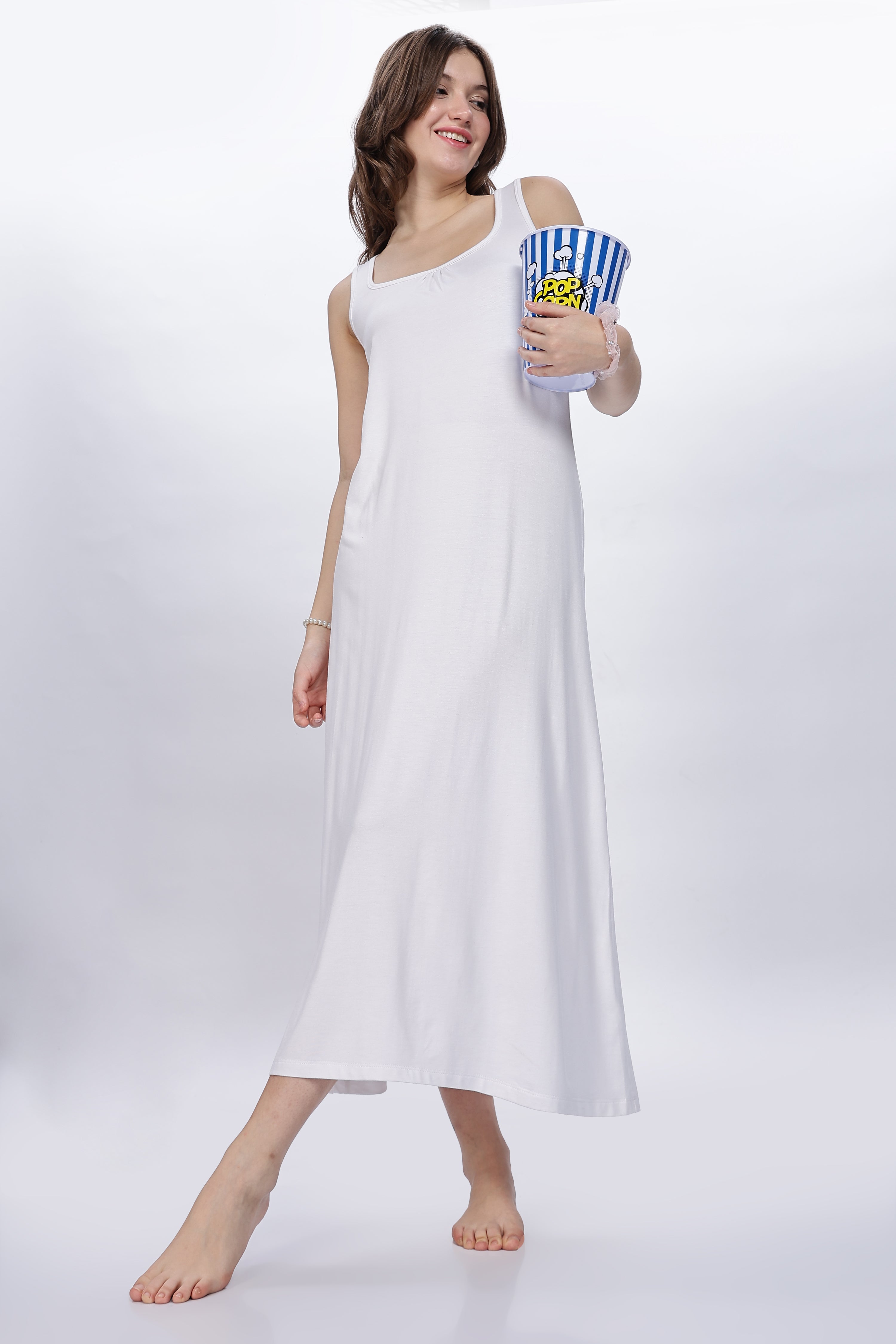 Bamboo White Maxi Sleep Gown