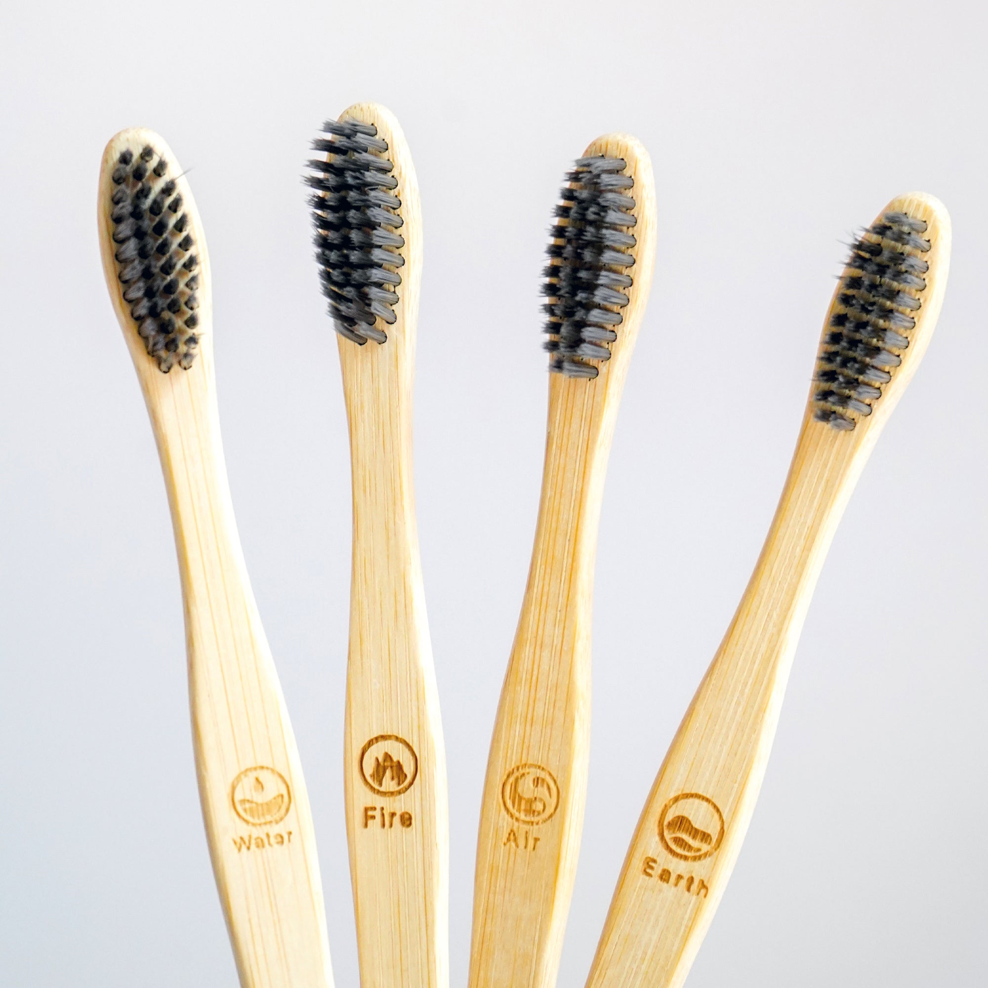 Vedco Eco Harmony Bamboo Toothbrush | Charcoal Activated Soft Bristles | Pack of 8