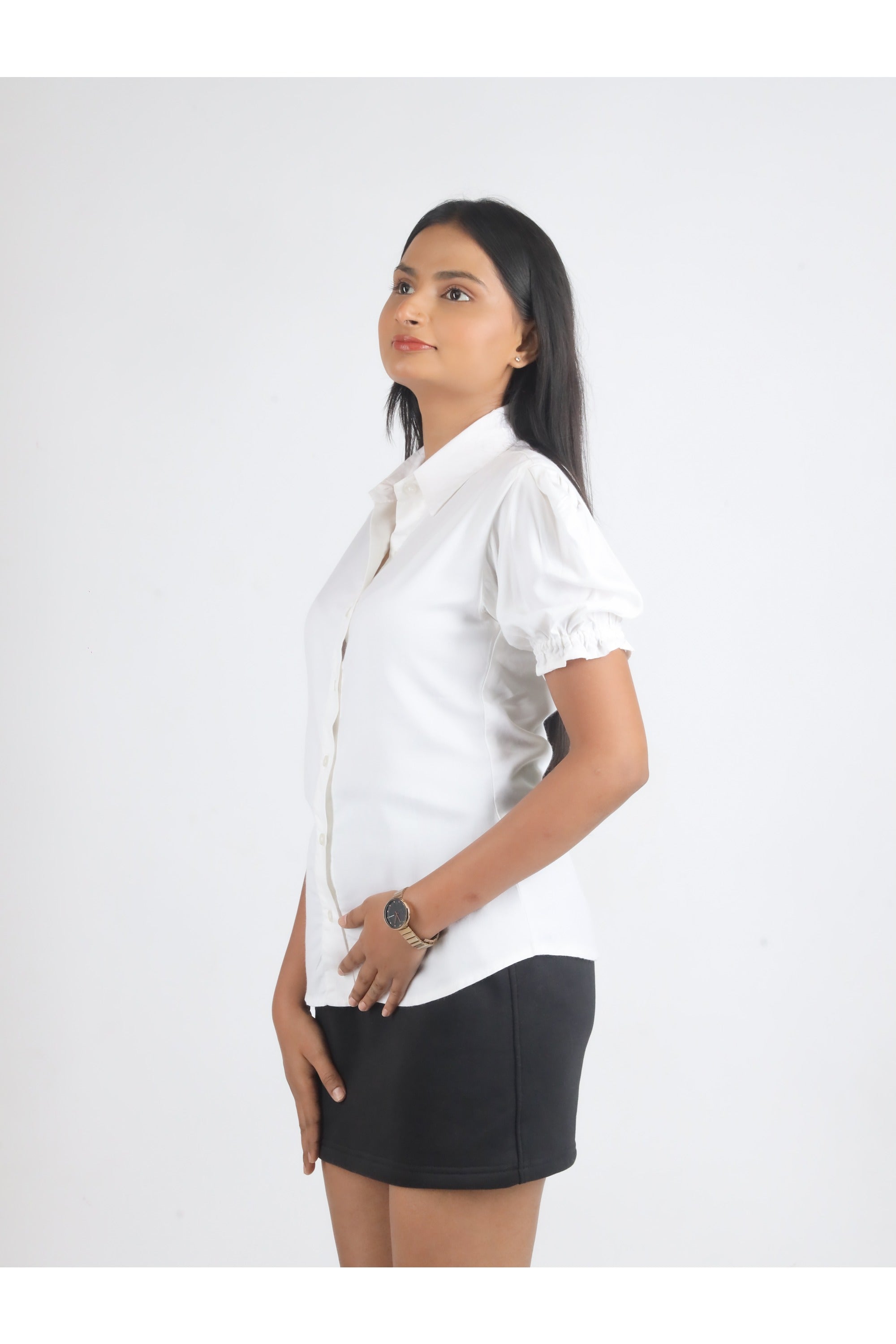 Half Sleeve Shirt - White