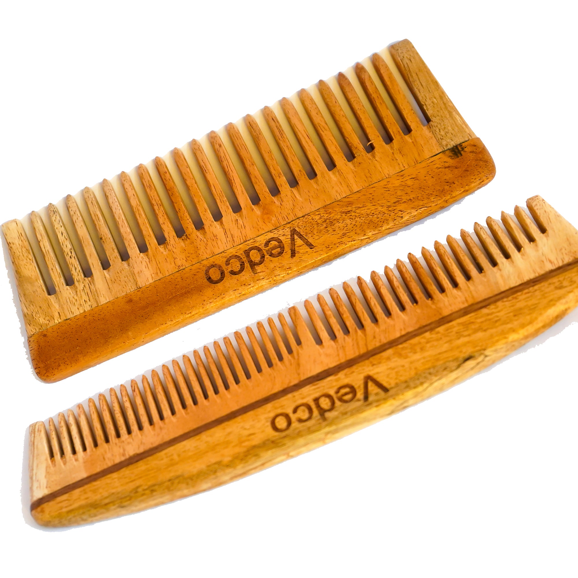 Vedco Opulent Neem Hair Comb Set | With Cotton Pouches